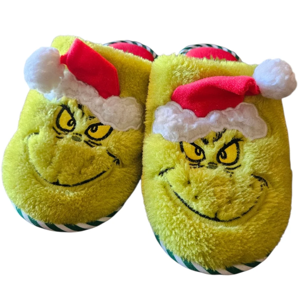 Grinch Slippers Dr.Seuss Christmas Holliday Presents Sz.M - 13-1